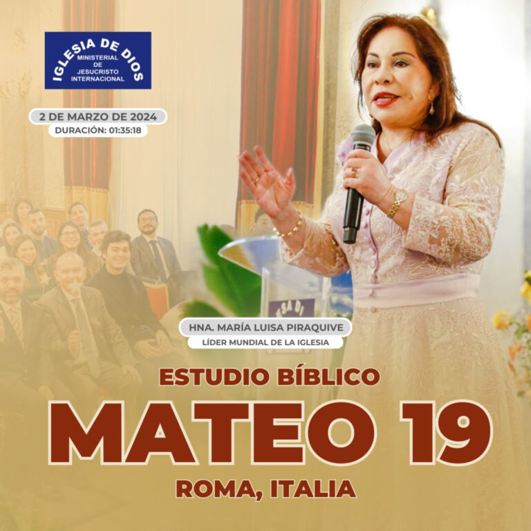 Mateo 19 (Estudio Bíblico), Hna. María Luisa Piraquive, Roma – Italia, 2 de marzo de 2024